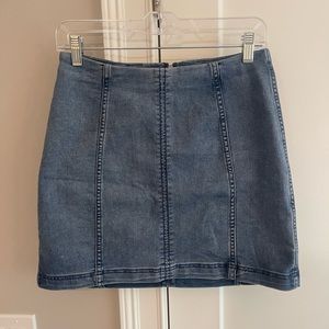 Free People Denim Mini Skirt Jeans Blue Size 8